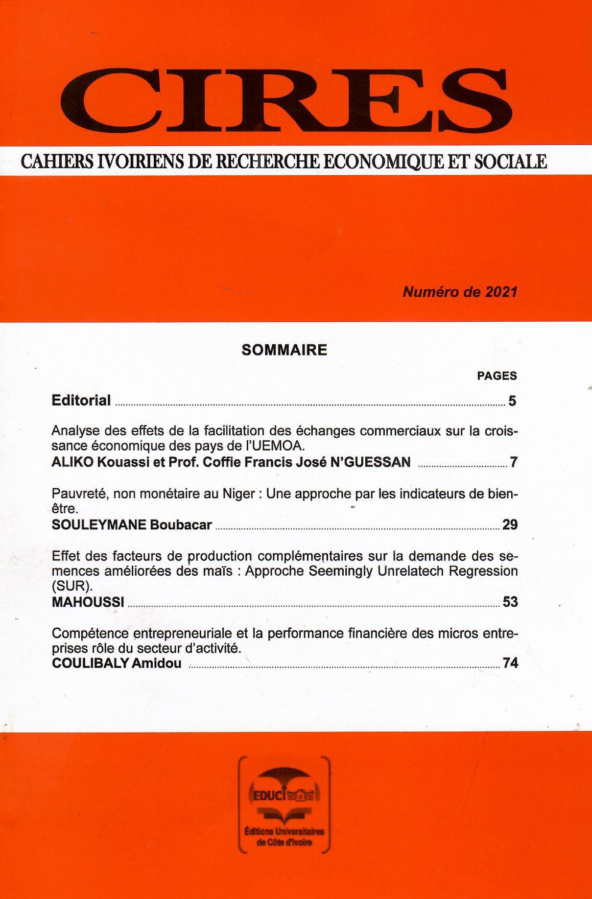 Couverture revue Vol.1