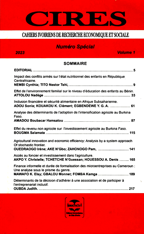 Couverture numéro spécial